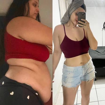 Before and after photos shared by a customer