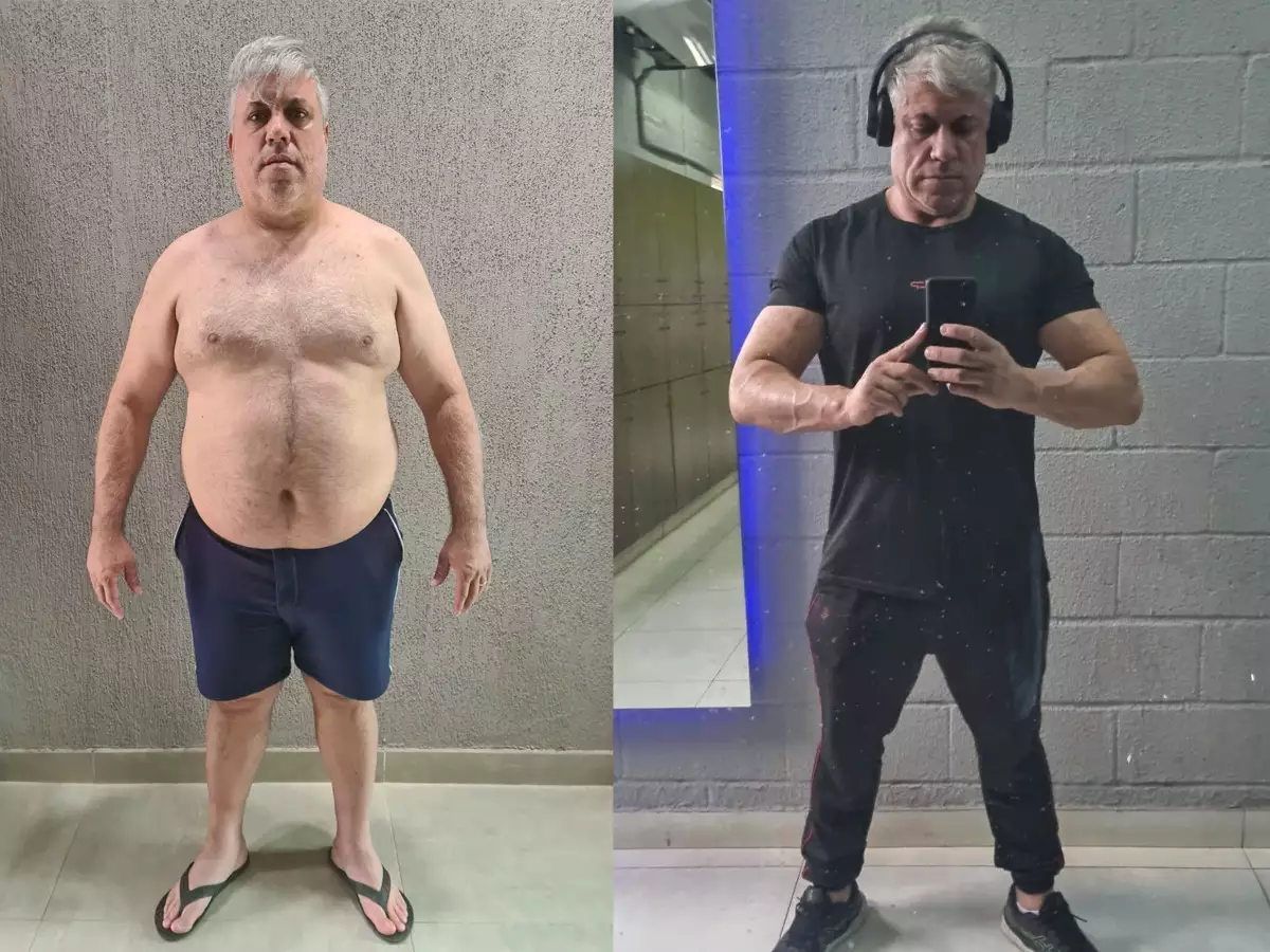 Before and after photos shared by a customer